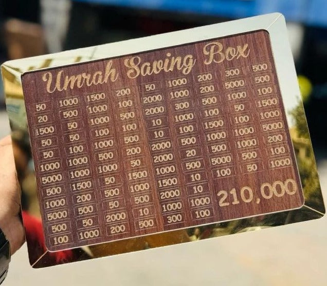 Wooden Umrah Saving Box