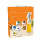 Daisy Glass Oil & Spice Organizer Set, 4-Piece Kitchen Countertop Storage Set with 3 Spice Jars 180ml and 1 Oil Bottle 245ml
