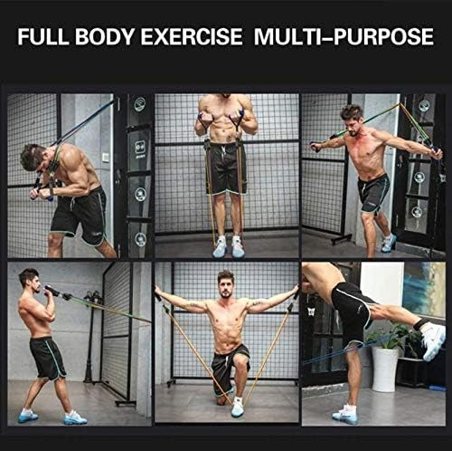 11Pcs Resistance Bands Workout Set | Exercise Bands with Handles, Door Anchor & Ankle Straps